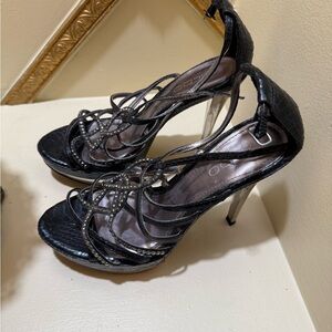 Aldo Black Strappy Heels